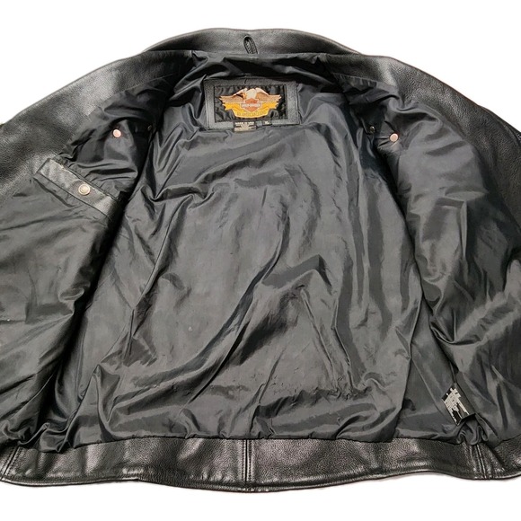 Vintage 1997 Harley-Davidson Leather Moto Jacket XL USA Made - Picture 5 of 16